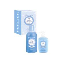 Perlier Blue Iris Gift Box With Foam Bath And Liquid Soap 500ml
